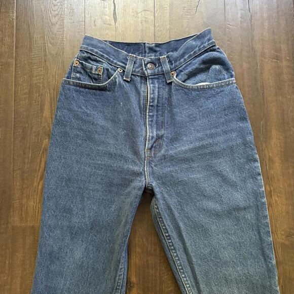 Vintage 80s Levi's 505 High Waisted Cotton Jeans 24 - Picture 2 of 9